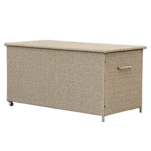 Tejn technorattan kerti láda 80x80x160 natúr kép