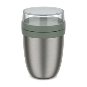 Ezüstszínű-zsályaszínű rozsdamentes acél ételtartó termosz 500 ml Ellipse – Mepal kép