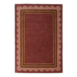 Borvörös kézi szövésű gyapjú szőnyeg 120x170 cm Lois – Flair Rugs kép