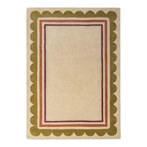 Natúr színű kézi szövésű gyapjú szőnyeg 120x170 cm Lois – Flair Rugs kép