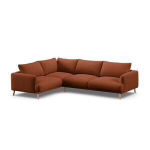 Terrakotta színű sarokkanapé (bal oldali-heverő résszel) Naomi – Micadoni kép