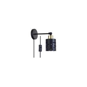 Fali spotlámpa kapcsolóval ELEN 1xE27/35W/230V fekete/arany ELEN WALL LIGHT WITH CS BLACK kép
