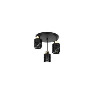 ELEN felületre szerelhető csillár, 3xE27/35W/230V, fekete/arany ELEN PENDANT LIGHT 3 BLACK kép