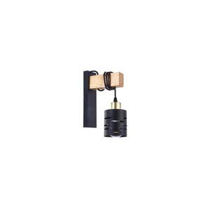 Fali lámpa ELEN 1xE27/35W/230V fekete/arany/barna ELEN WALL LIGHT BLACK WOOD kép