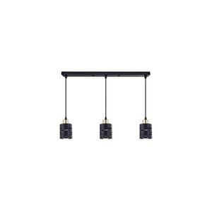 ELEN zsinóros csillár 3xE27/35W/230V fekete/arany ELEN PENDANT LIGHT 50CM BLACK kép