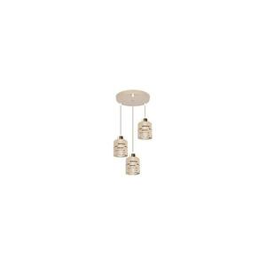 Zsinóros csillár ELEN 3xE27/35W/230V átm. 29 cm bézs/arany ELEN 3-LIGHT ROUND PEND. BEIGE kép
