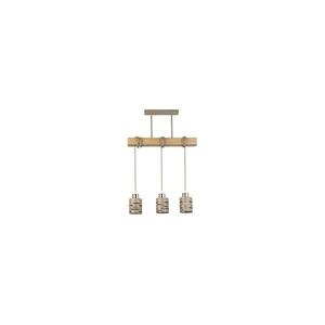 Kábeles csillár ELEN 3xE27/35W/230V bézs/arany/barna ELEN PENDANT LIGHT 3BEIGE WOOD kép
