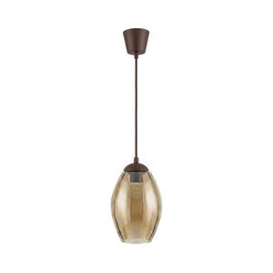 Brilagi - LED kábeles függőlámpa R GLASS 1xE27/60W/230V Ø 17 cm barna/füstbézs NSTK7499+TK8611A kép