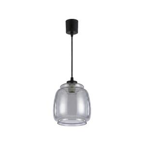 Brilagi - LED függeszték kábelen R GLASS 1xE27/60W/230V átm. 26 cm fekete/füstszürke NSTK7417+TK6439A kép