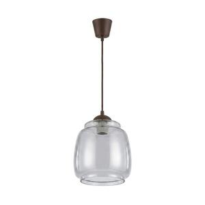 Brilagi - LED függőlámpa kábelen R GLASS 1xE27/60W/230V átm. 26 cm barna/füstszürke NSTK7417+TK8611A kép