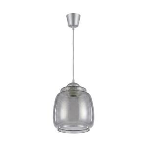 Brilagi - LED csillár zsinóron R GLASS 1xE27/60W/230V átm. 26 cm ezüst/füstszürke NSTK7417+TK8612A kép