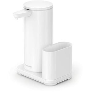 Simplehuman érintésmentes szappanadagoló 414 ml + szivacs tartó, fehér acél kép