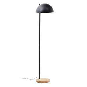 Fekete-natúr színű állólámpa fém búrával (magasság 150 cm) Catlar – Kave Home kép