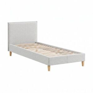 Bézs kárpitozott egyszemélyes ágy ágyráccsal 90x200 cm Tina – Ropez kép