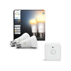 SZETT 2x LED dimmelhető izzó Philips Hue WHITE AMBIANCE E27/8, 1W/230V+ mozgásérzékelő P7024+P2374 kép