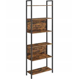 Könyvespolc TAYLOR 6 polc 186x60cm, rusztikus barna kép