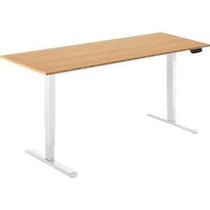 AlzaErgo Table ET1 NewGen, fehér + asztallap, 160 × 80 cm, bambusz kép