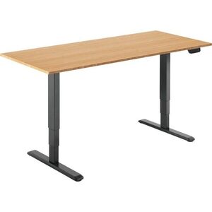 AlzaErgo Table ET1 NewGen, fekete + asztallap, 140×80 cm, bambusz kép