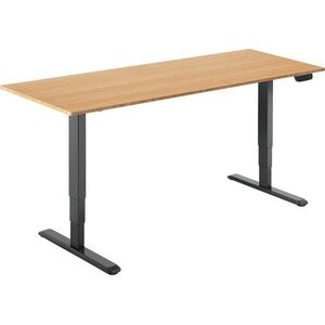 AlzaErgo Table ET1 NewGen, fekete + asztallap, 160×80 cm, bambusz kép