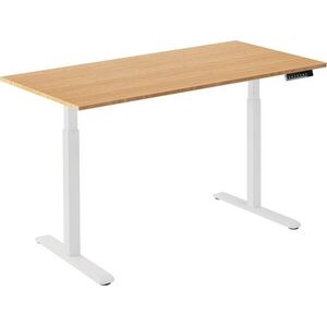 AlzaErgo Table ET2, fehér + asztallap, 120×80 cm, bambusz kép