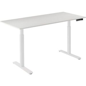 AlzaErgo Table ET2, fehér + asztallap, 140×80 cm, laminált fehér tölgy kép