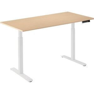 AlzaErgo Table ET2, fehér + asztallap, 120 × 80 cm, laminált nyír kép