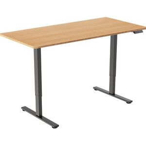 AlzaErgo Table ET2 Core - fekete + asztallap, 120 × 80 cm, lekerekített - bambusz kép