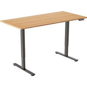 AlzaErgo Table ET2 Core, fekete + asztallap, 120 × 80 cm, bambusz kép