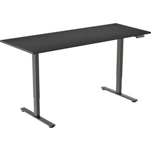 AlzaErgo Table ET2 Core fekete + 160 × 80 cm laminált fekete asztallap kép