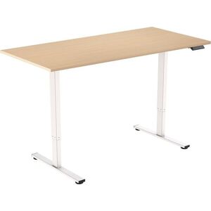 AlzaErgo Table ET2 Core - fehér + asztallap, 120 × 80 cm, laminált - nyír kép