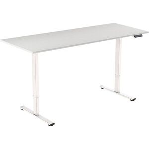 AlzaErgo Table ET2 Core fehér + 160×80 cm-es laminált fehér tölgyfa asztallap kép