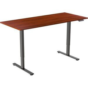 AlzaErgo Table ET2 Core fekete + 140 × 80 cm laminált gesztenyefa dekor asztallap kép