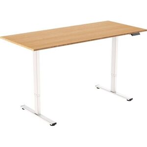 AlzaErgo Table ET2 Core, fehér + asztallap, 140 × 80 cm, bambusz kép