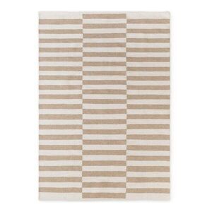 Fehér-világosbarna kétoldalas-kézi szövésű gyapjú szőnyeg 160x230 cm Vika – Hanse Home kép