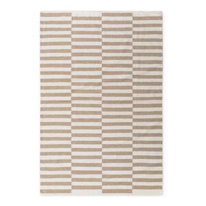 Fehér-világosbarna kétoldalas-kézi szövésű gyapjú szőnyeg 200x300 cm Vika – Hanse Home kép
