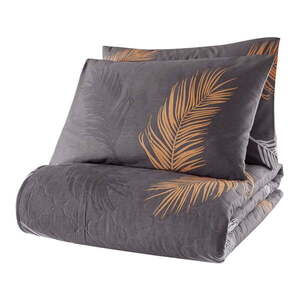 Szürke renforcé pamut ágytakaró és párnahuzat szett 200x220 cm Olivia – Mijolnir kép