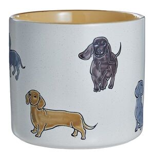 DOG LOVER kerámia kaspó Ø 18 cm , kutyás kép