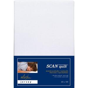 SCANquilt JERSEY ELASTIC LYCRA kiságy lepedő, fehér, 60×120 cm kép