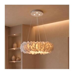 Brilagi - kábeles LED csillár FEATHER 3xE27/40W/230V + 3xLED/3W átm. 40 cm fehér BRI938 kép