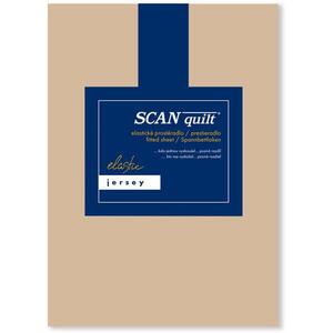 SCANquilt JERSEY ELASTIC LYCRA lepedő, mogyoróbarna, 180×200 cm kép