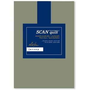 SCANquilt JERSEY ELASTIC LYCRA lepedő, khakiszín, 180×200 cm kép