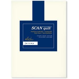SCANquilt JERSEY ELASTIC LYCRA lepedő, krémszín, 120×200 cm kép