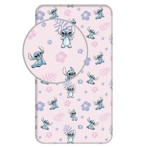 JERRY FABRICS Lilo és Stitch lepedő, rózsaszín, 90×200×25 cm kép
