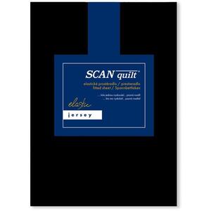 SCANquilt JERSEY ELASTIC LYCRA lepedő, fekete, 200×220 cm kép