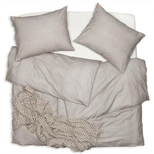SCANquilt KLASIK ágyneműhuzat, kockás, bézs kép