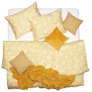 SCANquilt SATÉN ágyneműhuzat, körök, aranyszín kép