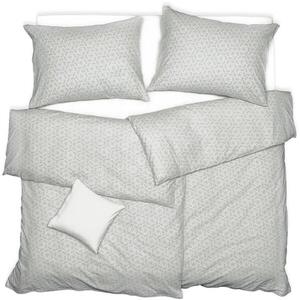 SCANquilt KLASIK ágyneműhuzat, töredékek, szürke-fehér, 140 × 220/70 × 90 cm kép