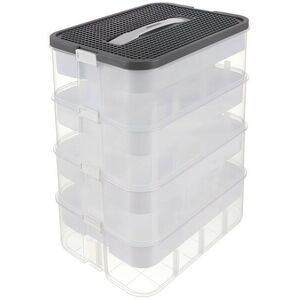 KRUZZEL Tárolódoboz építőjátékhoz, 29 l, 4 szintes kép