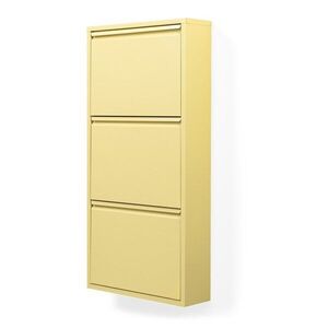 Világossárga acél billenő ajtós-függő cipőtartó 50x103x15 cm Billy – Spinder Design kép