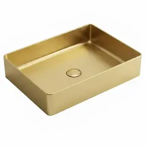 Mosdókagyló lapon Rectangle gold kép